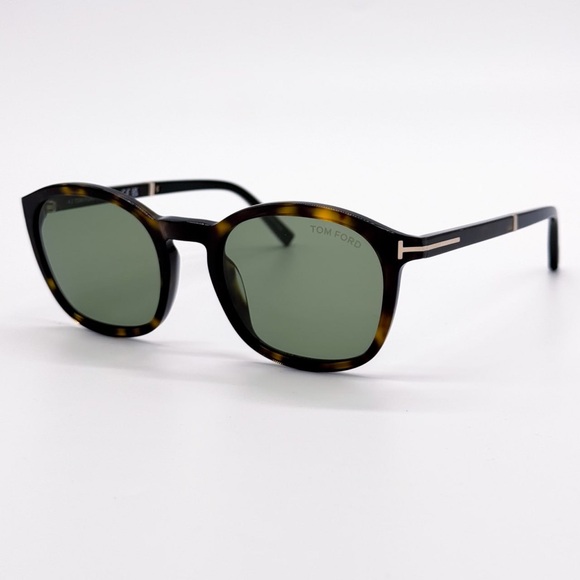 NEW TOM FORD TF1020 ECO 52N HAVANA MEN SUNGLASSES JAYSON FT1020/S ROUND TOM FORD - Picture 2 of 9